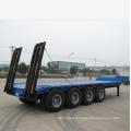 4 axle 14m excavator transport lowbed flatbed semi trailer